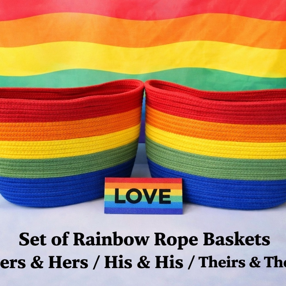 🏳️‍🌈Rainbow Rope Baskets/Handbags Set